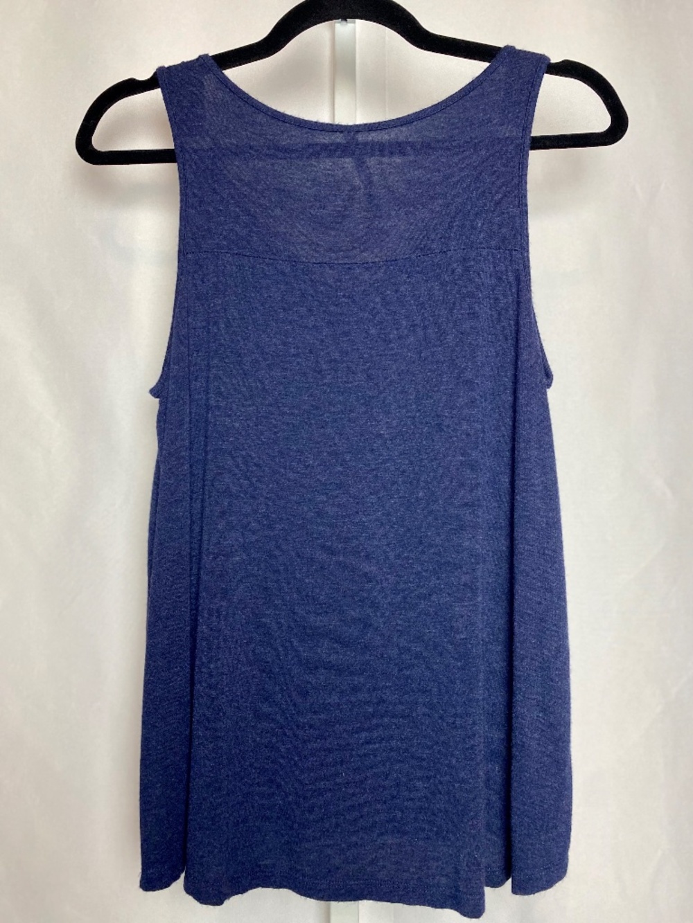 Tresics Womenʻs Blue "Blessed" Rhinestone Embellished Rayon Tank Top Small - Picture 5 of 6